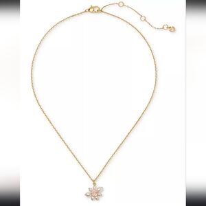New Kate Spade Pearl Flower‎ Necklace Gold